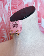 Pearl Studded Hoop Earrings *Final Sale*