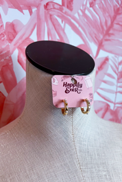 Pearl Studded Hoop Earrings *Final Sale*