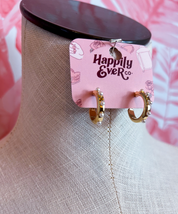 Pearl Studded Hoop Earrings *Final Sale*