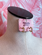 Crystal Curve Hoop Earrings *Final Sale*