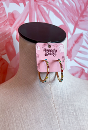 Rainbow Gem Hoop Earrings *Final Sale*