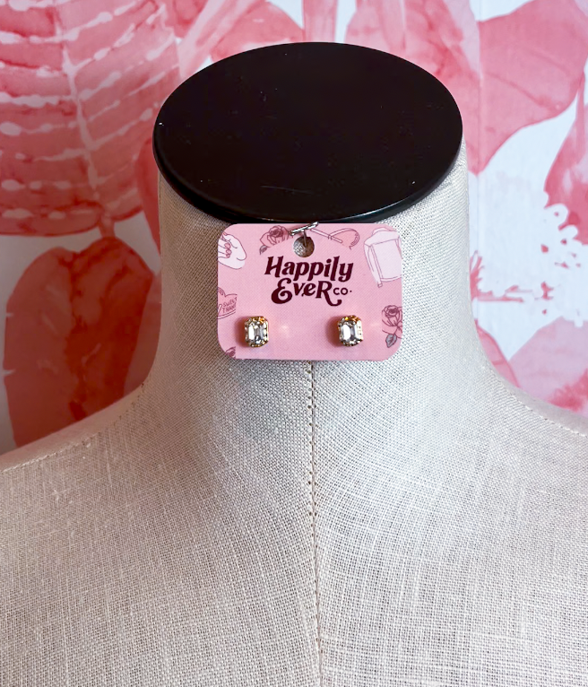 Crystal Clear Stud Earrings *Final Sale*