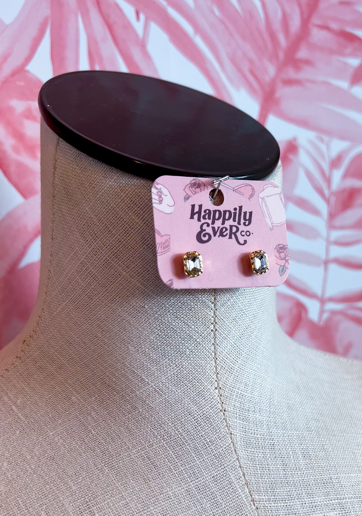 Crystal Clear Stud Earrings *Final Sale*