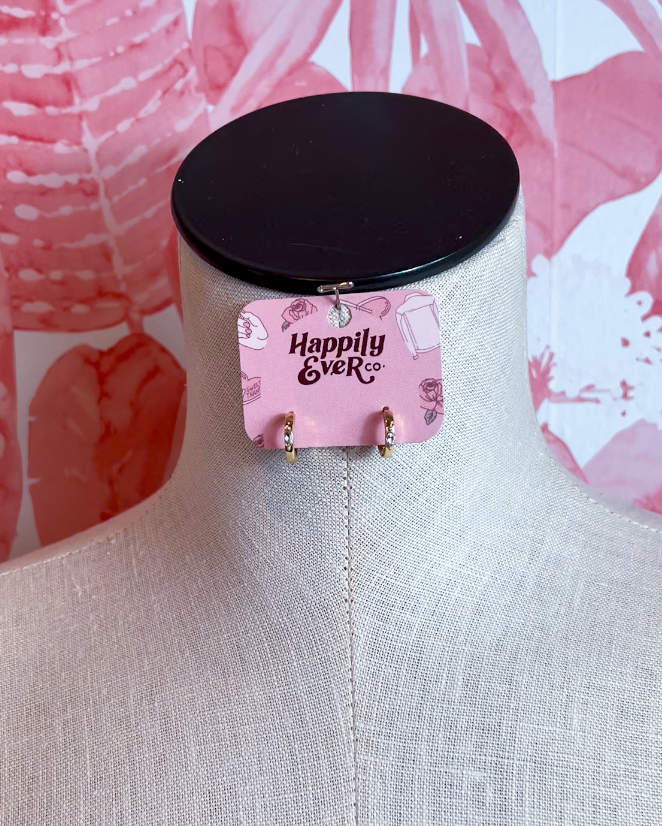 Marquise Sparkle Huggie Hoops *Final Sale*