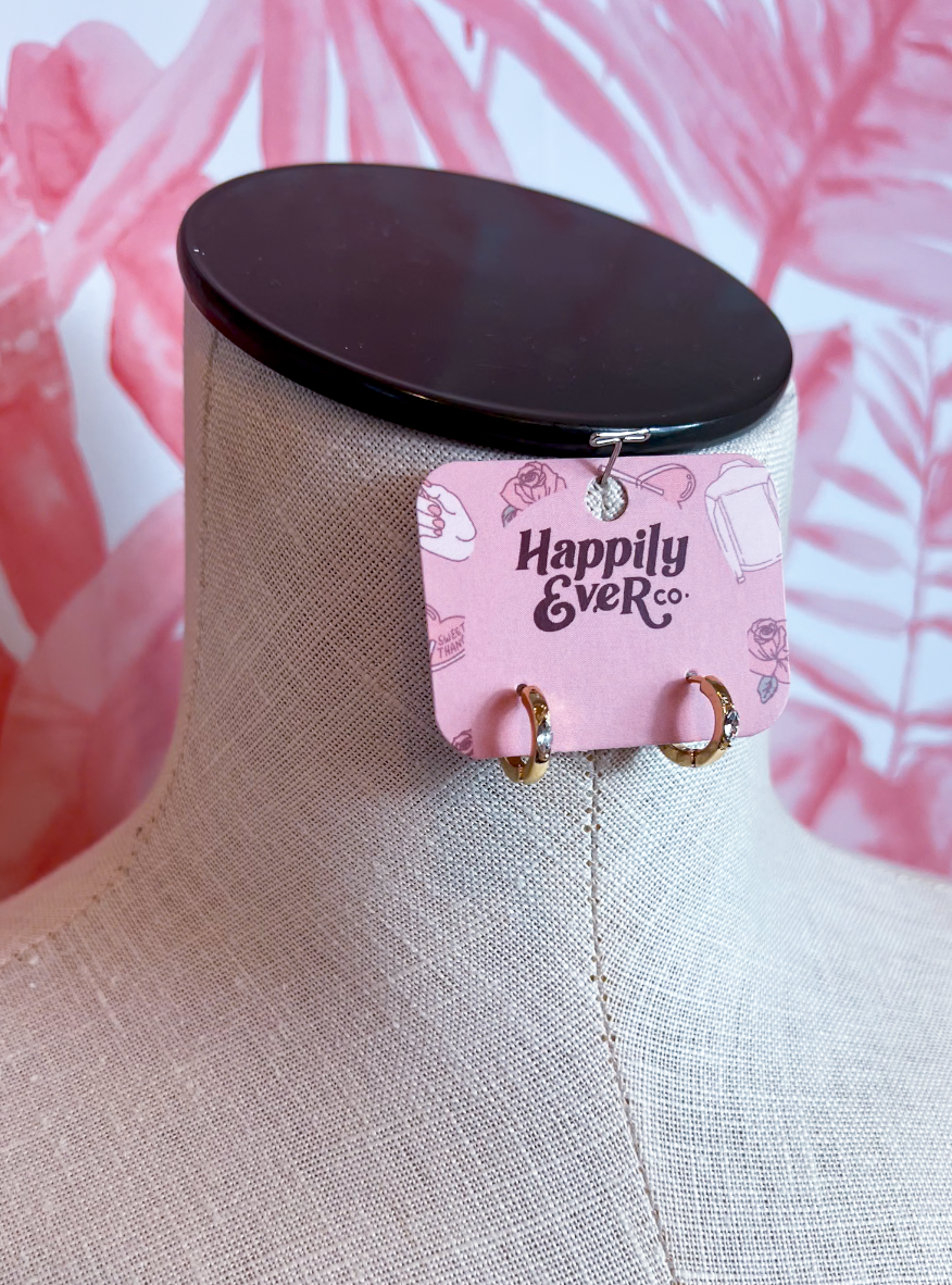 Marquise Sparkle Huggie Hoops *Final Sale*