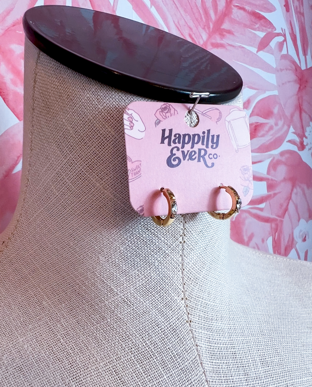 Marquise Sparkle Huggie Hoops *Final Sale*