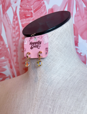 Iridescent Charm Huggie Hoops *Final Sale*