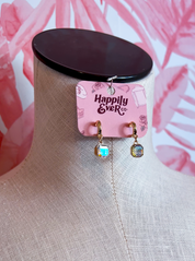 Iridescent Charm Huggie Hoops *Final Sale*