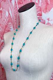 Beaded Trail Necklace in Turquoise *Final Sale*