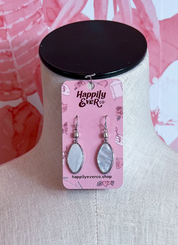 Mother of Pearl Oval Drops in Silver *Final Sale*