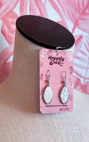 Mother of Pearl Oval Drops in Silver *Final Sale*