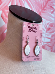 Mother of Pearl Oval Drops in Silver *Final Sale*