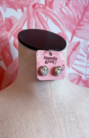 Baroque Pearl Stud Earrings in Silver *Final Sale*