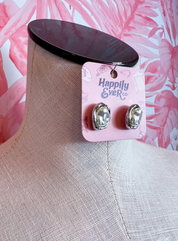 Baroque Pearl Stud Earrings in Silver *Final Sale*