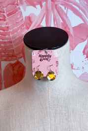Golden Disc Drop Earrings  *Final Sale*