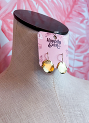 Golden Disc Drop Earrings  *Final Sale*