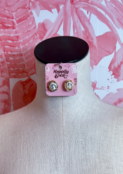 Baroque Pearl Stud Earrings in Gold *Final Sale*