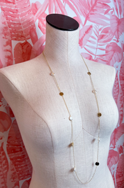 Pearl Station Necklace in Gold *Final Sale*