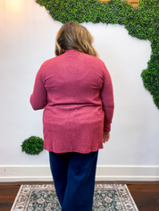 Cider Season Cardigan in Burgundy