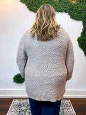Popcorn Perfect Cardigan in Ash Mocha