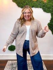 Popcorn Perfect Cardigan in Ash Mocha