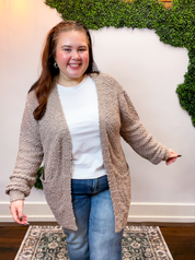 Popcorn Perfect Cardigan in Ash Mocha