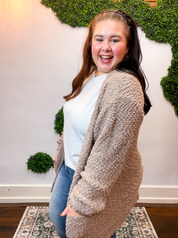 Popcorn Perfect Cardigan in Ash Mocha