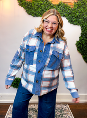 Crossroads Plaid Thermal Shacket