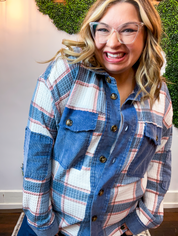 Crossroads Plaid Thermal Shacket