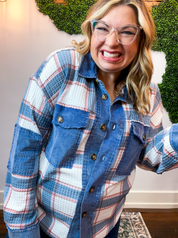 Crossroads Plaid Thermal Shacket