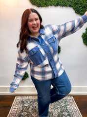 Crossroads Plaid Thermal Shacket