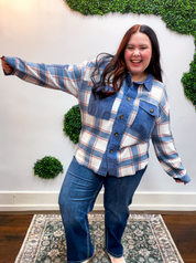 Crossroads Plaid Thermal Shacket