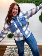 Crossroads Plaid Thermal Shacket