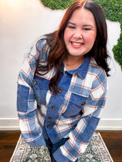 Crossroads Plaid Thermal Shacket