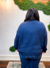 Navy Bloom Cardigan