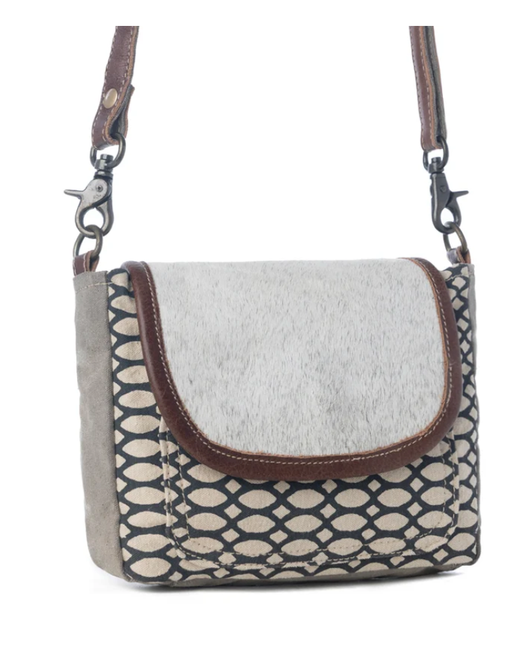 Myra | Hairon Flap & Honey Bee Design Small & Cross Body Bag *FINAL SALE*