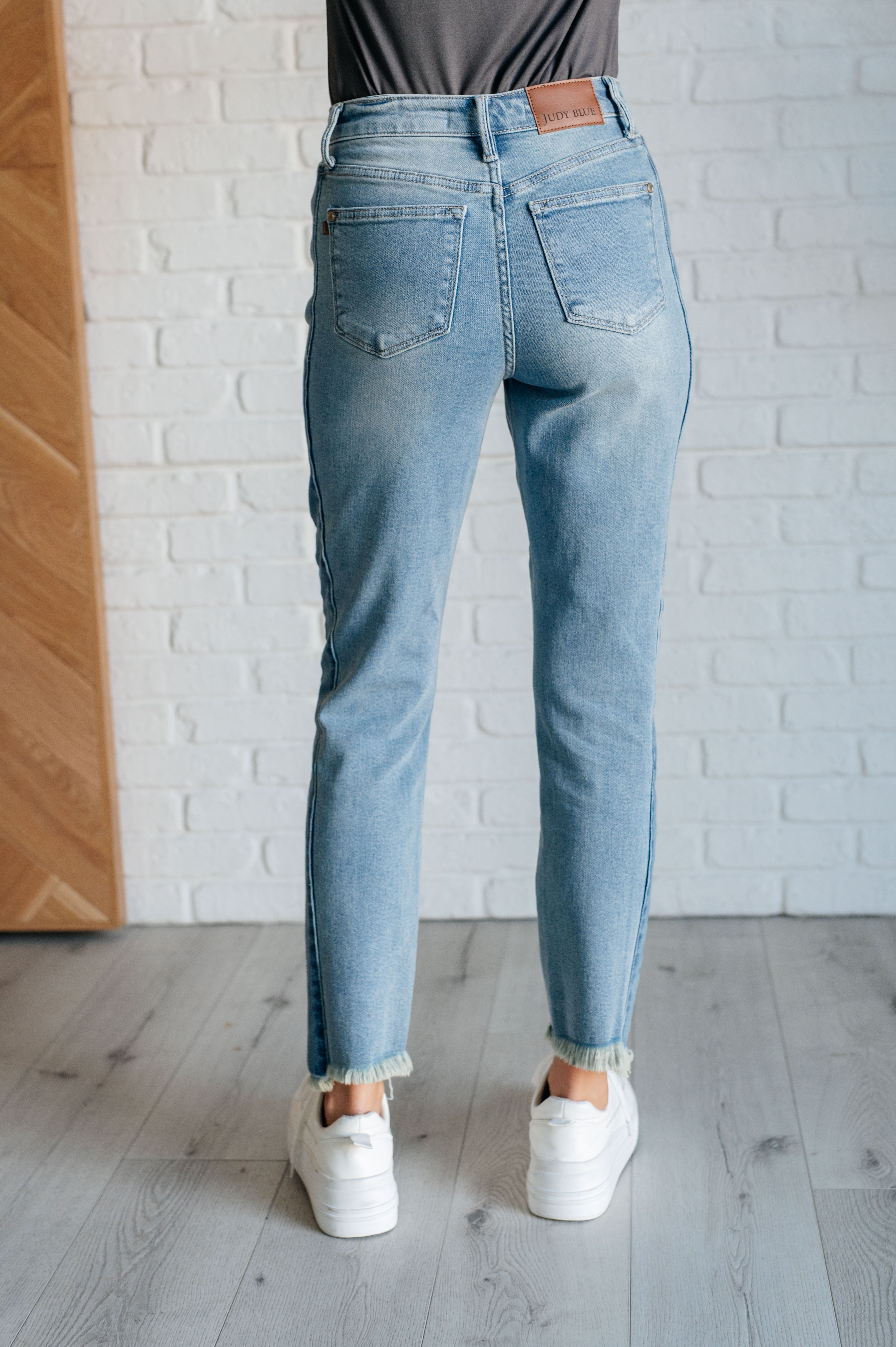 High Rise Side Panel Detail Slim Fit Judy Blue Jeans