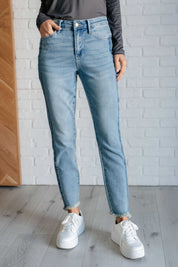 High Rise Side Panel Detail Slim Fit Judy Blue Jeans