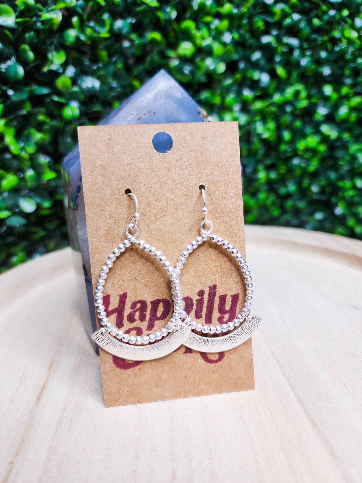Textured Arch &amp; Teardrop Dangle Earrings *Final Sale*