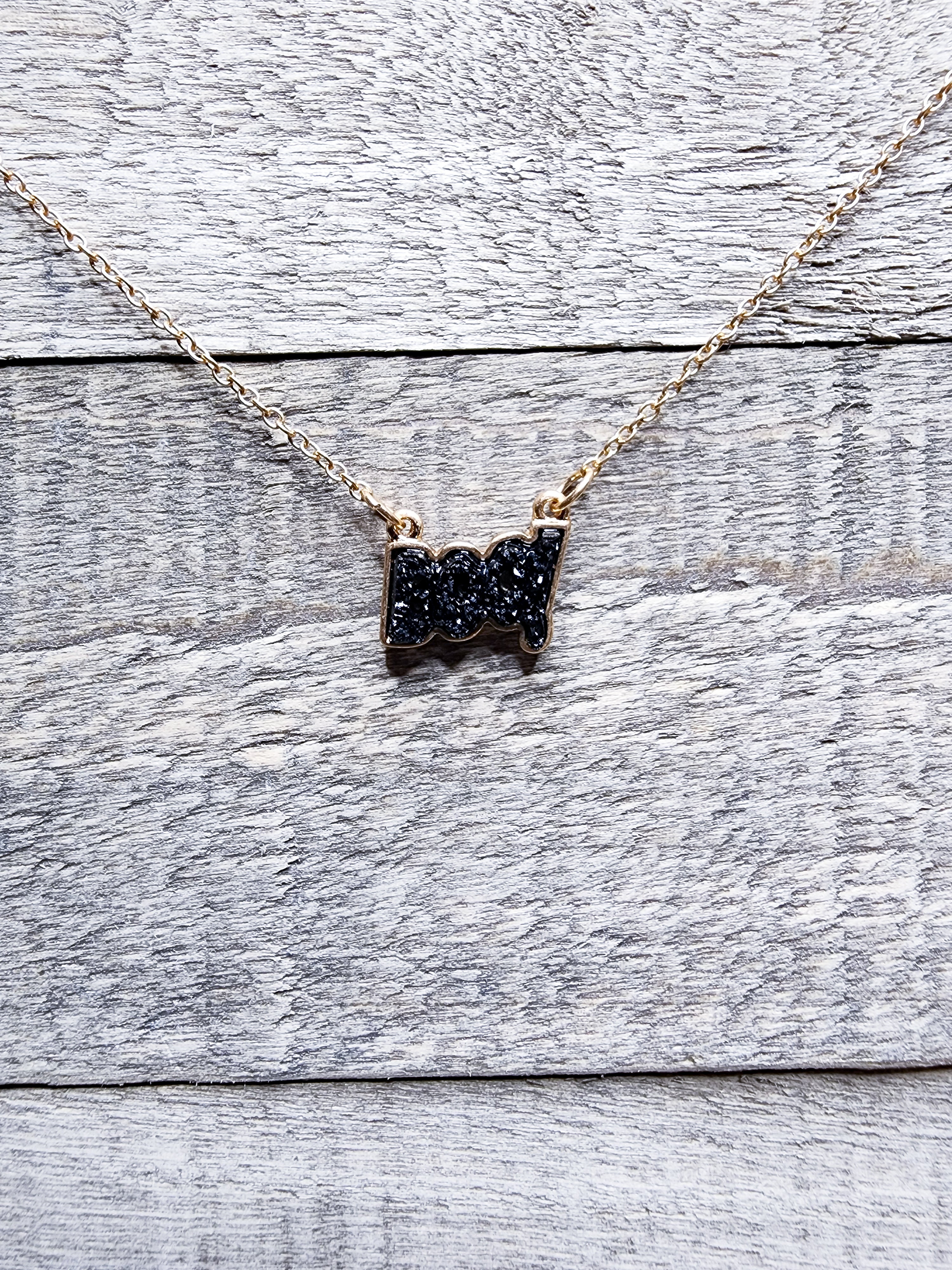 Faux Druzy BOO Spooky Necklace *Final Sale*