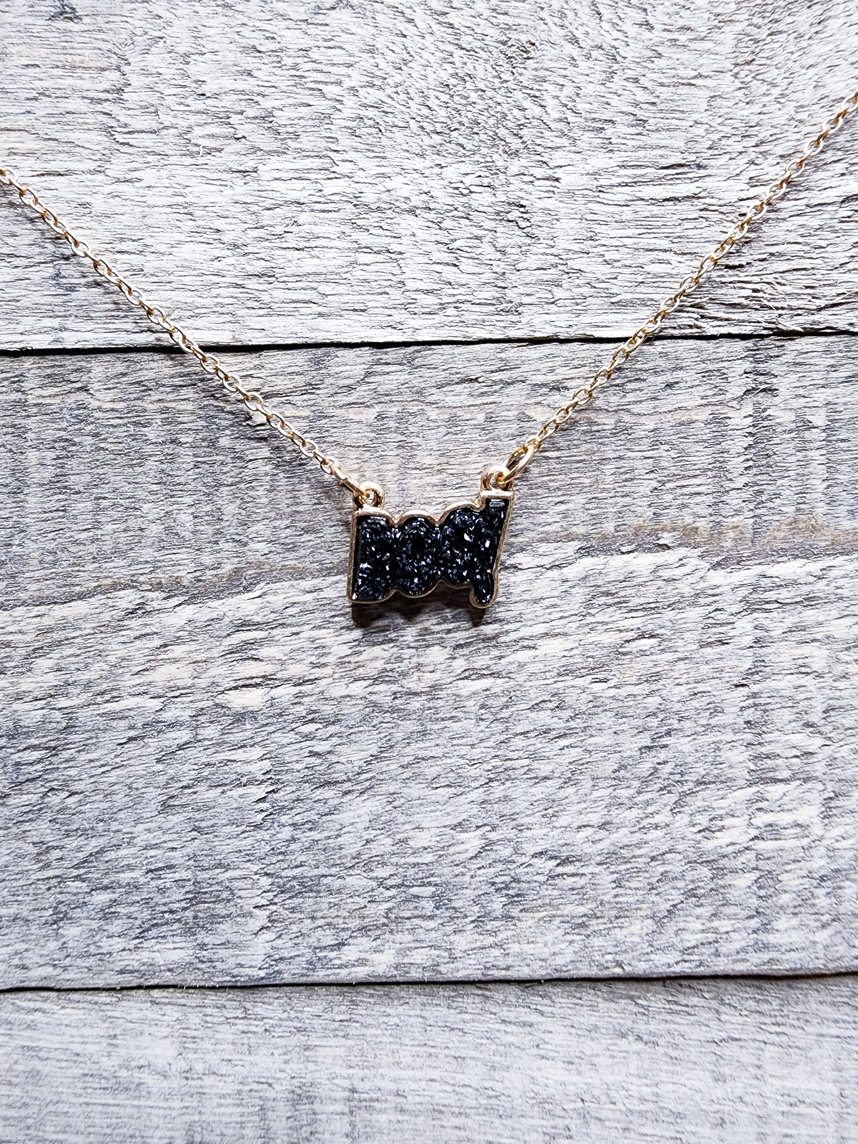 Faux Druzy BOO Spooky Necklace *Final Sale*