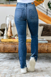 High Contrast Slim Bootcut Destroyed Judy Blue Jeans