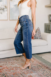 High Rise Wide Leg Crop Judy Blue Jeans