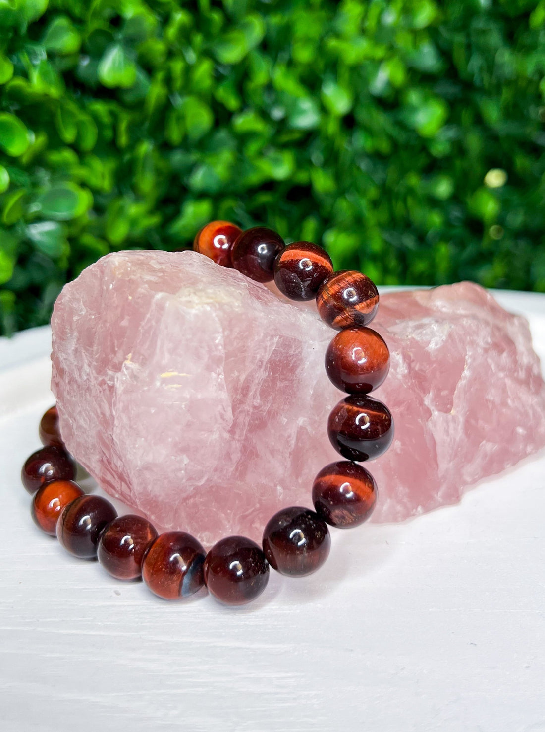 Semi Precious 10mm Red Tiger Eye Stretch Bracelet *Final Sale*