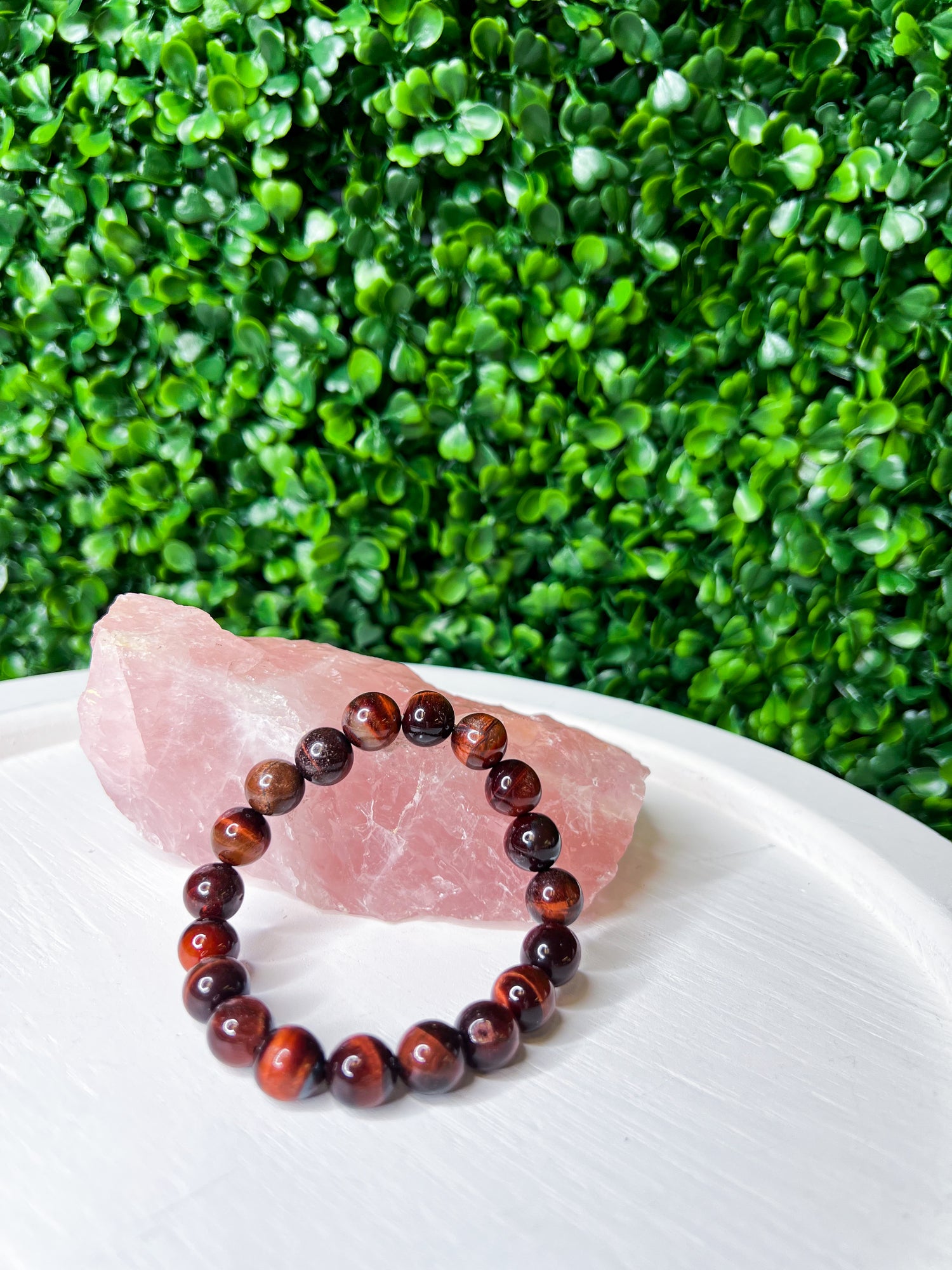 Semi Precious 10mm Red Tiger Eye Stretch Bracelet *Final Sale*