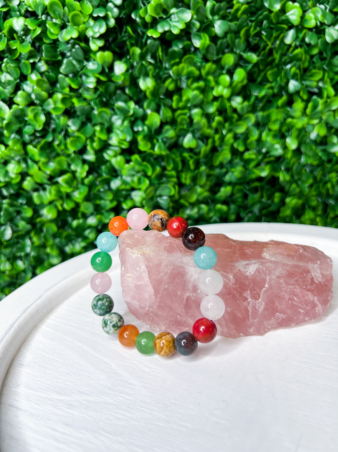 Semi Precious 10mm Mixed Stone Stretch Bracelet *Final Sale*