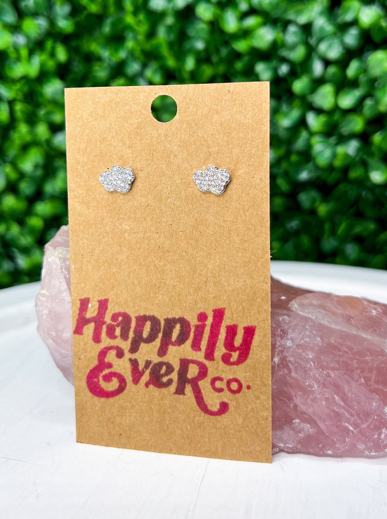 Cubic Zirconia Cloud Stud Earrings *FINAL SALE*