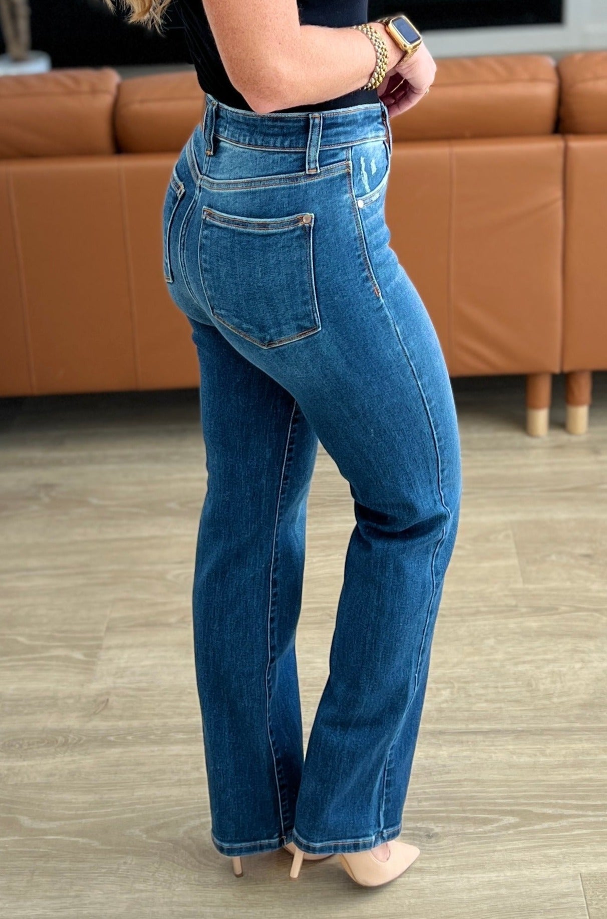 High Rise Button Fly Dad Relaxed Judy Blue Jeans