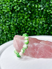 Semi Precious 10mm Persian Jade Stretch Bracelet - Green *FINAL SALE*
