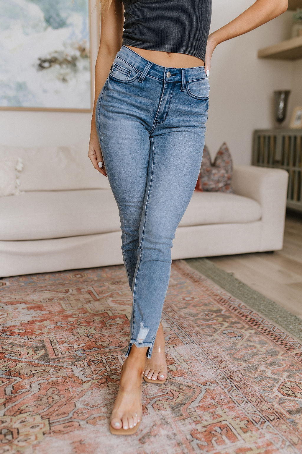 Mariah Mid Rise Cool Relaxed Fit Judy Blue Jeans